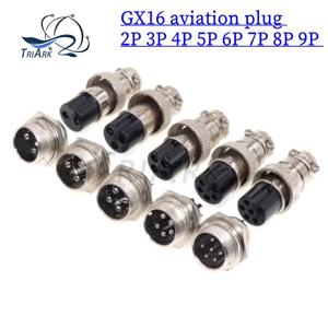 2PCS GX16 항공 플러그 소켓 커넥터 GX16-2P 3P 4P 5P 6P 7P 8P 9P 10P 핀 코어 케이블 항공 플러그 커넥터