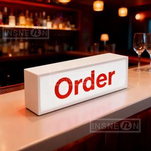 맞춤형 테이블탑 라이트 박스 사인, 개인 맞춤형 소형 라이트박스, 사업용 맞춤형 텍스트 슬로건 로고, 상점 장식 간판 추가