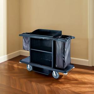 SFC-01 대용량 호텔용품 메이드 카트 플라스틱 유틸리티 청소용 하우스키핑 트롤리 장비 룸서비스 도어리스