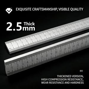 2.5mm 두께의 스테인리스 스틸 자 |   고경도 자동차 안전 도구 및 교사용 측정자 |   정밀 가공 기구