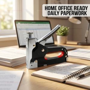 3-in-1 헤비듀티 스테이플건/네일건 (가구/목공/고정용) 600개 스테이플 포함, 수동, 내구성, 다기능 공구