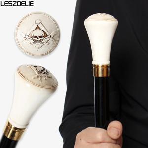 93cm 검정색 독일산 너도밤나무 목재 지팡이, 해골 모양 레진 손잡이, 프리메이슨 디자인, 남성용 세련된 지팡이