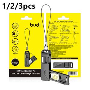1/2/3 다기능 카드 슬롯 보관함 TF SIM 카드 이젝터 보관 슬롯, 끈 포함 분실 방지 SIM 카드 제거 바늘핀