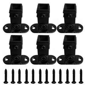 6pcs 난간 알루미늄 합금 포스트 조립 키트 실내 난간용 조절 가능한 높이 및 각도 커넥터 중공 금속 난간대