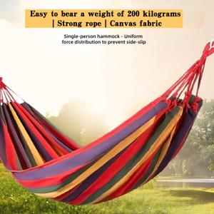 성인용 야외 그네, 두꺼운 캔버스 캠핑 해먹, 휴대 및 보관이 용이하여 야외 활동을 더욱 편안하게 만들어줍니다.