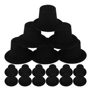 20Pcs 미니 탑 모자 공예 장식을위한 플라스틱 눈사람 모자 인형 집 어린이 마술사 의상 용품 탑 모자 뜨개질 모자
