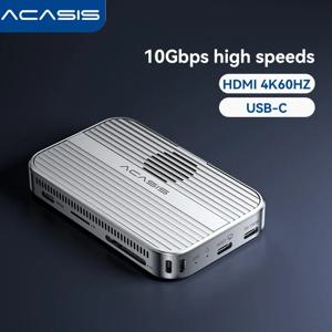 아카시스 USB-C SSD 인클로저 아이폰 17/17 프로용 | 맥/윈도우 노트북용 M.2 NVMe 외장 스토리지, 10Gbps 전송 마그네틱 어댑터