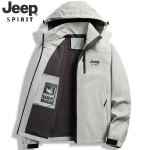 2026 봄과 가을을 위한 새로운 지프 고품질 남성용 후드 재킷, 야외 방풍 및 방수 아우터웨어 및 윈드브레이커
