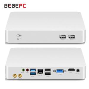 BEBEPC-미니 PC HTPC 미니 컴퓨터 쿨러, 인텔 코어 i5 4200U 3317U i3 6100U 윈도우즈 10 프로/XP USB 사무실 데스크탑 minipc WIFI HD