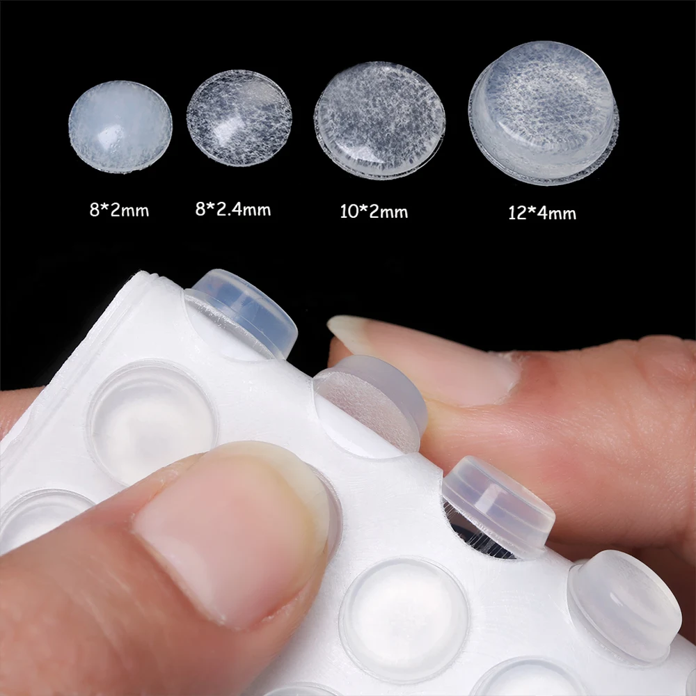 도어 스톱 자체 접착 실리콘 패드 캐비닛 범퍼 고무, 소음 방지 버퍼 쿠션, 가구 하드웨어, 50 개, 64 개, 80 개, 100 개