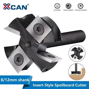 XCAN 밀링 커터 CNC 스포일보드 표면 라우터 비트 8/12mm 생크 인서트 카바이드 슬래브 플래트닝 라우터 비트 우드 플레너 비트