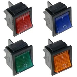 1Pcs KCD4 래칭 로커 스위치 전원 스위치 I/O 4 핀/6 핀 빛 16A 250VAC 20A 125VAC