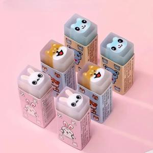 3pcs/6pcs 귀여운 동물 고무, 달콤한 냄새와 크리 에이 티브 만화 젤리 지우개, 어린이와 학생을위한 멋진 선물