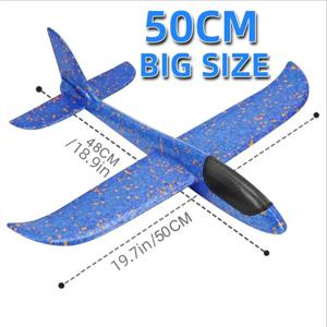 50CM 대형 폼 글라이더 비행기, 손으로 던지는 가벼운 관성 EPP 버블 비행기, 야외 발사 장난감, 남자아이 선물