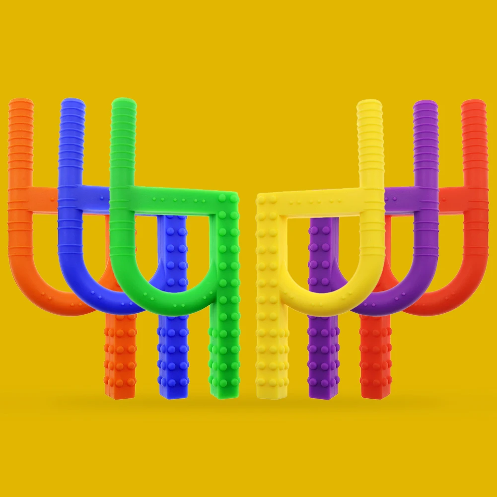 자폐증 씹는 장난감, 실리콘 아기 Teether 장난감, 자폐증 어린이를 위한 감각 씹는 장난감 - ADHD 씹는 장난감과 Teethe가 포함된 Chewelry