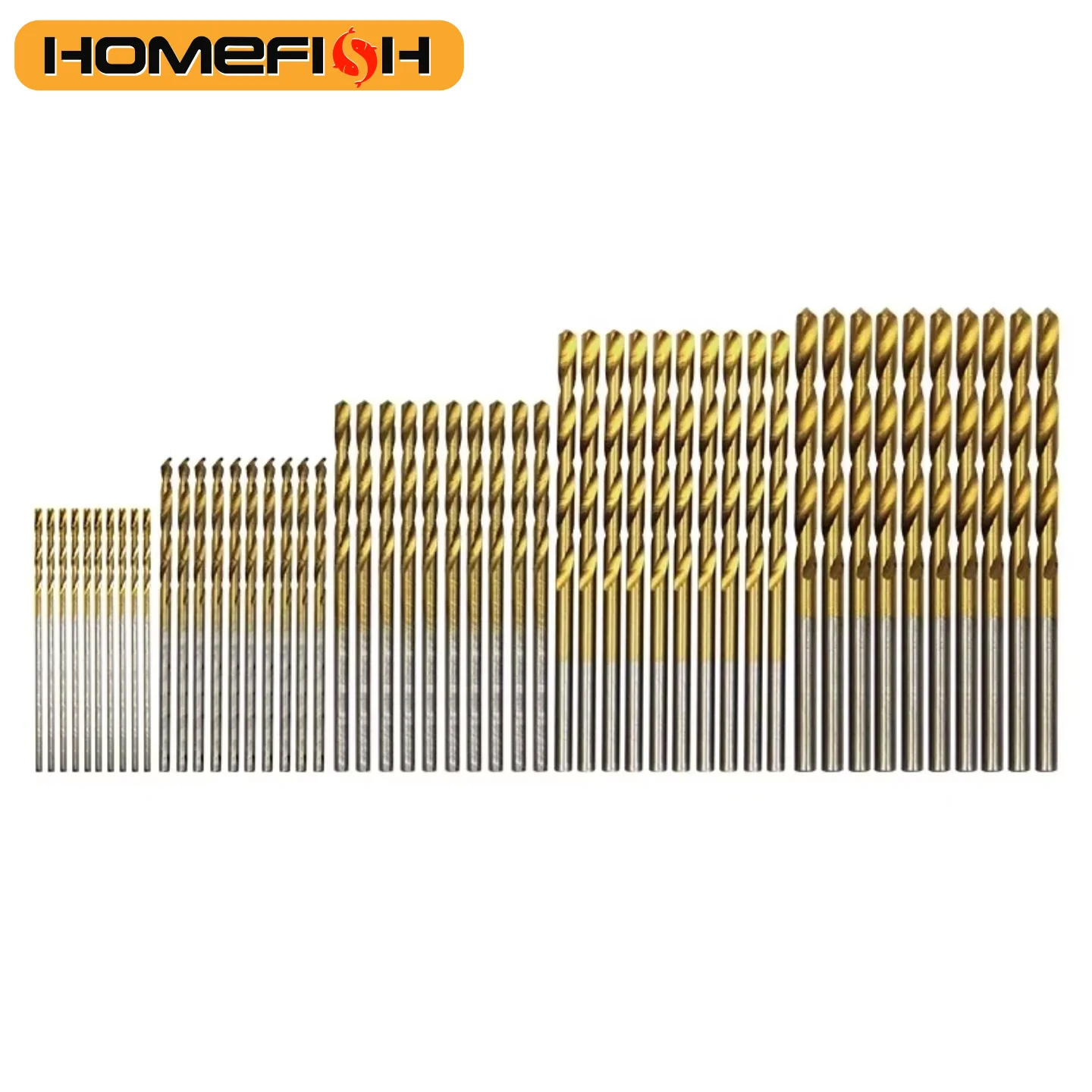 50Pcs 티타늄 도금 트위스트 드릴 비트 세트 1-3mm 전기 드릴 용 미니 소형 드릴 비트 DIY 목공 홀 커터 도구