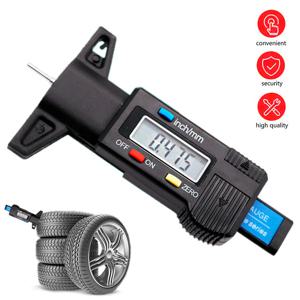 1개 디지털 깊이 게이지 캘리퍼 트레드 깊이 게이지 LCD 타이어 트레드 게이지 자동차 타이어용 0-25mm 측정 도구 캘리퍼 수리 도구