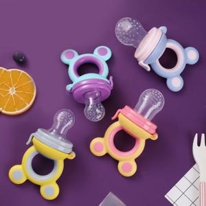 아기 젖꼭지 과일 피더 아기 실리콘 메쉬 가방 젖꼭지 식품 등급 과일 및 야채 피더 간호 유아 젖니가 남 장난감