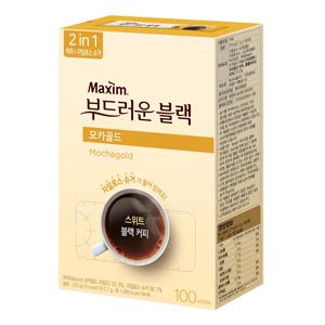 맥심 부드러운 블랙 믹스 인스턴트 블랙커피 100T 1통