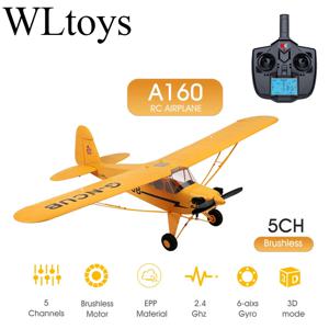 RTF 브러시리스 모터 리모컨 비행기, RTF 2.4G, 3D 6G, Wltoys A160 업그레이드 J3-CUB, 비행 준비 완료, 핫 세일
