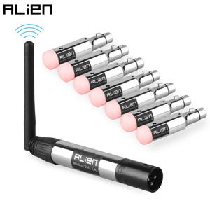 ALIEN 2.4G ISM DMX512 Dfi 컨트롤러 충전식 무선 수신기 내장 배터리 송신기 DMX 무대 조명용 3 핀 XLR