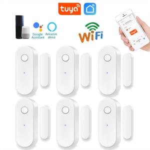 Tuya WiFi 도어 센서 창 침입 방지 도어 열기 닫기 도난 경보기 자기 센서 스마트 라이프 Alexa Google 홈
