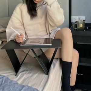 접이식 노트북 작업 테이블, 미니 휴대용 노트북 컴퓨터 거치대, 자동차 거실 소파 침대, 작업 독서 TV 재생, 45*25*1.56cm