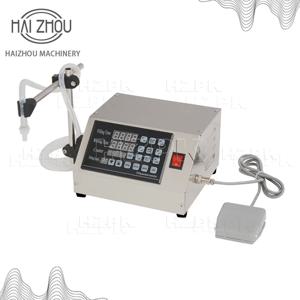 HAIZHOU 디지털 제어 액체 충전 기계 물 향수 음료 우유 주스 다이어프램 펌프 작은 병 항아리 포장 GFK-180