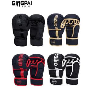 전문 MMA 권투 장갑 반 손가락 샌드백 가라데 무에타이 훈련 장갑 남성 여성 두꺼운 권투 장비