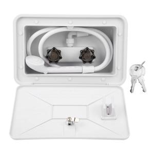 RV 외부 샤워 박스 키트, 야외 세척 키트, 잠금 장치 포함, 보트 요트 캠핑카 모터홈