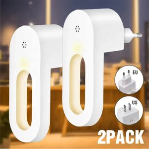 LED 플러그 나이트 라이트 EU/US 벽 소켓 램프 황혼 센서 에너지 절약 어린이 방 침실 나이트 라이트 따뜻한 백색 램프