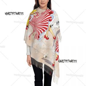 남녀공용 캔디 캔디 스카프, 겨울 가을 따뜻한 스카프, 일본 애니메이션 만화 숄 랩