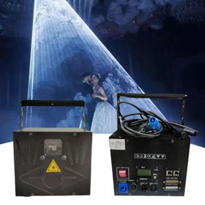 10W 무대 웨딩 레이저 조명 풀컬러 DMX RGB 3D 애니메이션 스캐너 바 클럽 디스코 크리스마스 파티 쇼 레이저 빔 조명