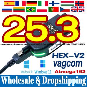 2026 VCDS VAGCOM 인터페이스 VCDS CAN HEX V2 업데이트 V26.3 폭스바겐 아우디 스코다 시트용 다국어 자동차 진단 도구
