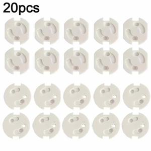 20pcs 어린이 소켓 커버 플러그 아기 안전 전기 소켓 콘센트 플러그 보호 어린이 보안 안전 잠금 커버