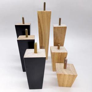 단단한 목재 가구 다리 스퀘어 소파 테이블 TV 캐비닛 지지대 교체 발 찻상 옷장 캐비닛, 4 개