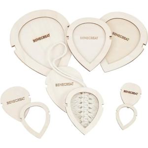 나무 마크라메 잎 절단 금형 템플릿, 마크라메 깃털 벽 걸이 도구, DIY 공예 제작 키트, 12 개