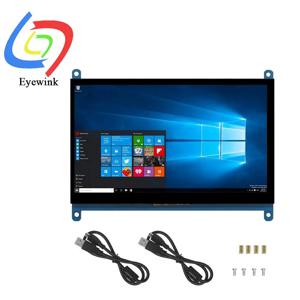 4 3B+ 3B Windows 터치스크린용 7인치 1024x600 라즈베리 파이 디스플레이 7인치 미니 HDMI 모니터