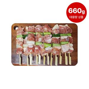 파닭꼬치 55g 12꼬치 660g 닭다리살 대용량 업소용 업소용 도매 캠핑 음식 수제꼬치 간식 안주