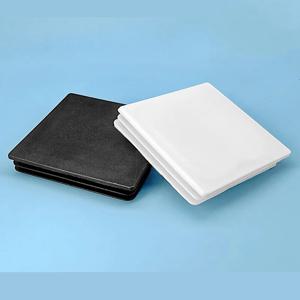 100x100mm 검정/흰색 플라스틱 사각형 플러그 가구 테이블과 의자 발 사각형 튜브 플러그 엔드 캡 튜브 파이프 삽입 플러그