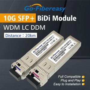 10Gb BiDi SFP 모듈 LC WDM 10km/20km/40km~100km Tx1270/Rx1330nm SFP+트랜시버 Cisco/Miktotik 광 스위치와 호환 가능