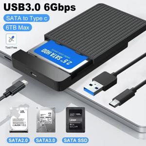 외장 하드 디스크 드라이브 어댑터, 2.5 인치 SSD 케이스, SATA HDD 인클로저, USB C 3.1, 6Gbps, PC 맥북 노트북 HD 디스크 스토리지 박스 ,2.5 Inch SSD Case External Hard Disk Drive Adapter SATA HDD Enclosure USB C 3.1 6Gbps For PC MacBook Laptop HD Disk Storage