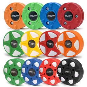 UICE 아이스 하키 스트리트 하키 퍽 그린 비스킷 아이스 하키 퍽 플라스틱 트레이닝 퍽 재사용 가능한 아이스 트레이닝 연습용