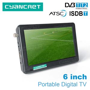 리드스타 D6 휴대용 TV 6인치 포켓 텔레비전 DVB-T2 ATSC ISDB-T TDT DTT 디지털 및 아날로그 미니 소형 TV (차량용/주방용)
