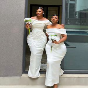 주름 레이스 아플리케 Seath 인어 웨딩 드레스 백 Vestido De Noival에서 빈티지 사용자 정의