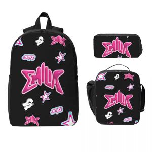 에밀리아 멘레스 3종 학생 가방 세트 (여아/남아용) - 필통, 책가방, 도시락 가방 포함