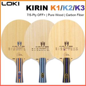 LOKI KIRIN K1/K2/K3 탁구 블레이드 7/5-Ply OFF+ 탁구 패들 순수 목재 탄소 탁구 블레이드 초보자 권장