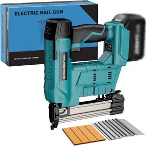 18V 마키타 배터리용 1600개 스트립 네일 포함 전기 네일러 스테이플러 건, 목공용 무선 전기 임팩트 네일 건 DIY 공구