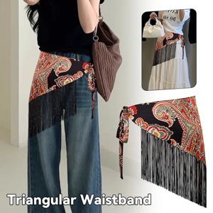Boho 민족 스타일 삼각형 허리띠 술 거들 밸리 댄스 힙 스카프 드레스 청바지 패션 액세서리 힙합 허리 장식
