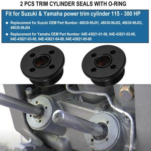 2 조각 선외 트림 실린더 캡 48630-96J01 틸트 트림 수리 부품 쉬운 설치 115-300 HP 교체